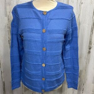 C&K Designs‎ Blue Button-Up Cardigan Sweater